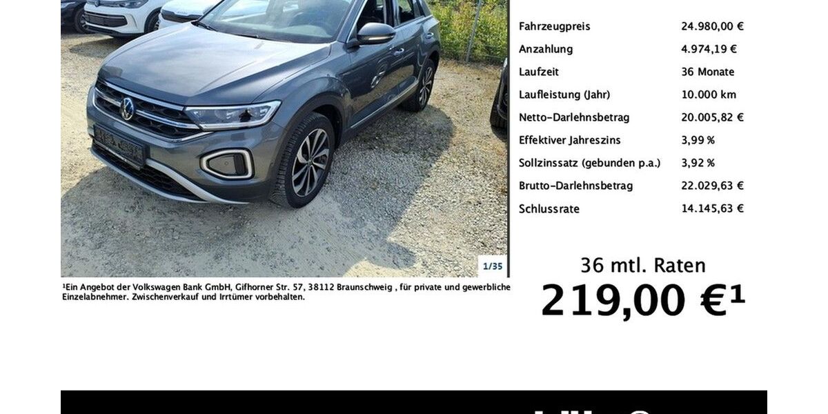 VW T-Roc 36.475 km 24.980 &euro; Trier 54292