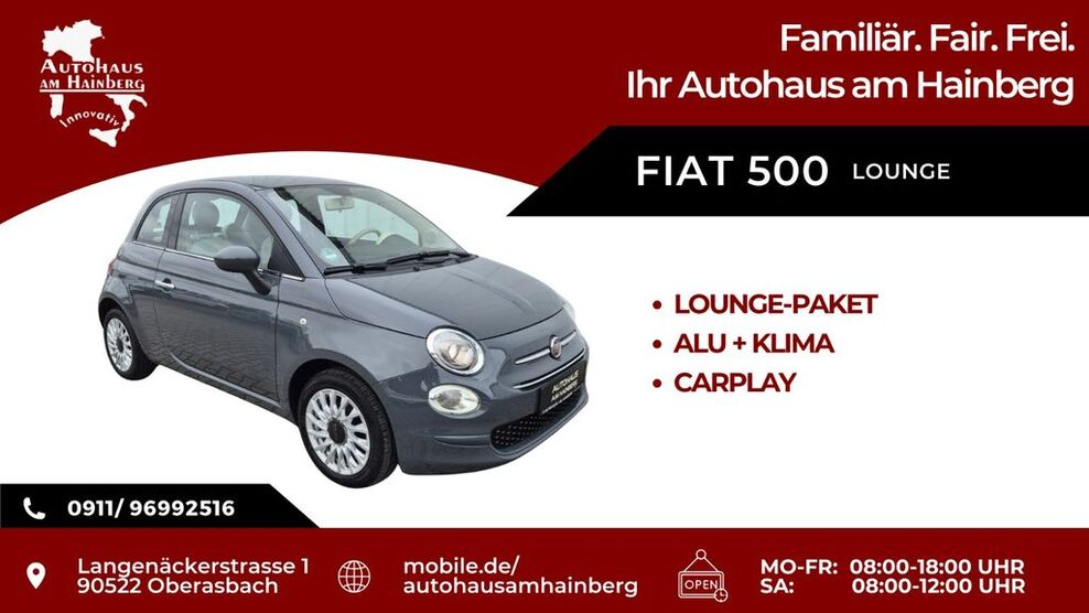 Fiat 500 56.700 km 10.990 € Oberasbach 90522