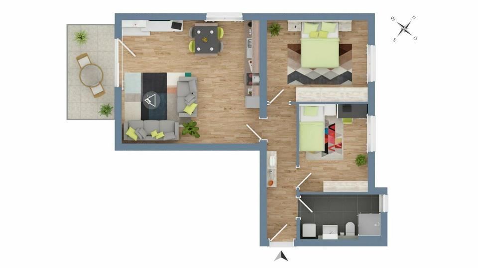 Etagenwohnung Plattling - 3 Zimmer, 72 m&sup2;, 287.400&euro; | Angebot:8831352