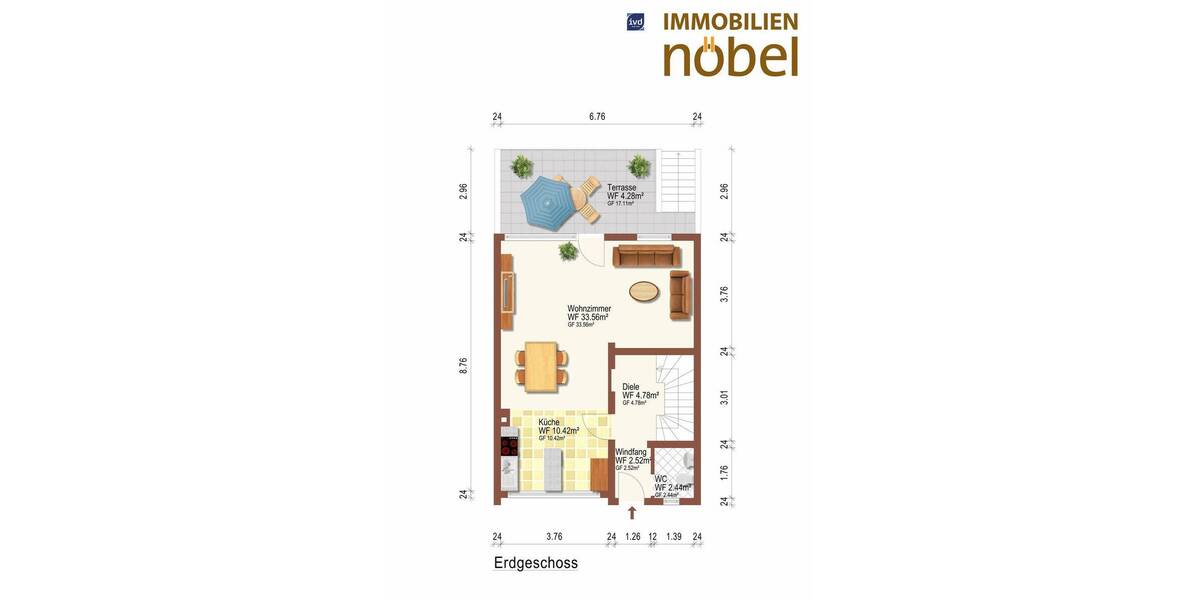 Reihenmittelhaus Niederkassel Ranzel - 6 Zimmer, 141 m&sup2;, 399.000&euro; | Angebot:26543754