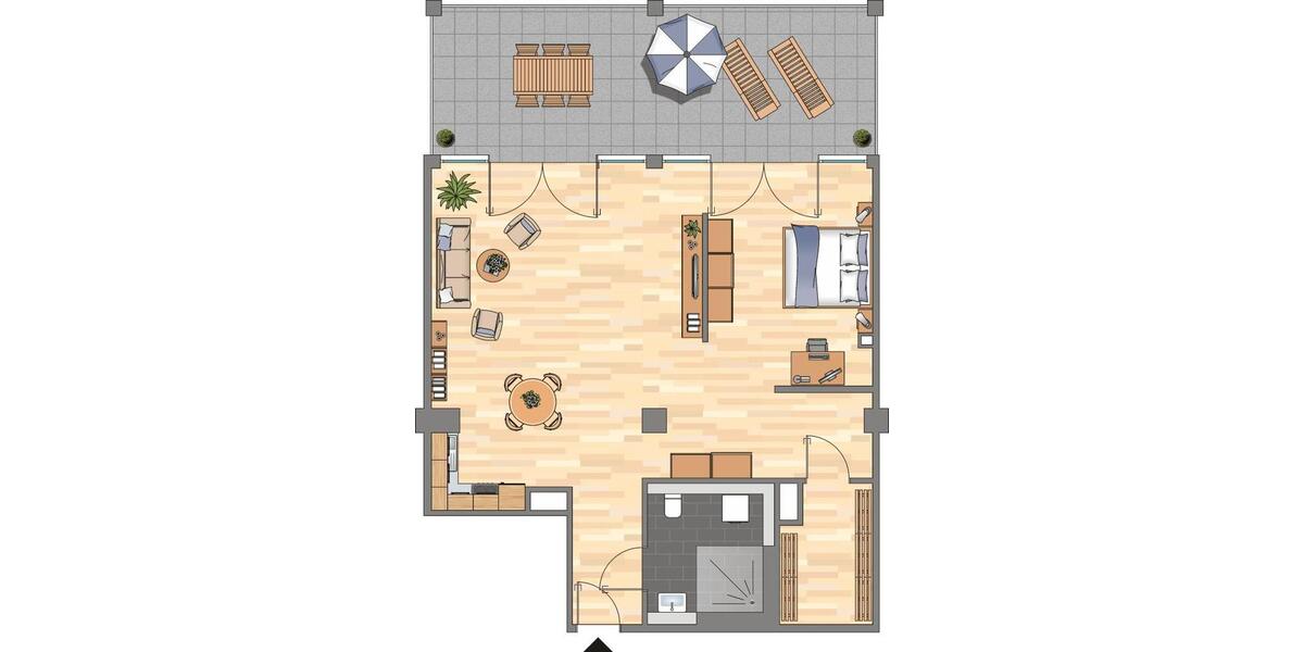Erdgeschoßwohnung Bremen Häfen - 2 Zimmer, 110 m&sup2;, 609&euro; | Angebot:26677897