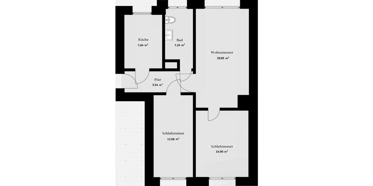 Etagenwohnung Wolmirstedt - 3 Zimmer, 70 m&sup2;, 491&euro; | Angebot:25420953