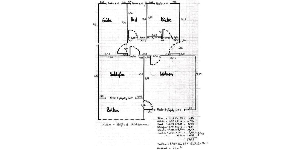 Etagenwohnung Peine Peine Kernstadt - 3 Zimmer, 72 m&sup2;, 195.000&euro; | Angebot:27090578