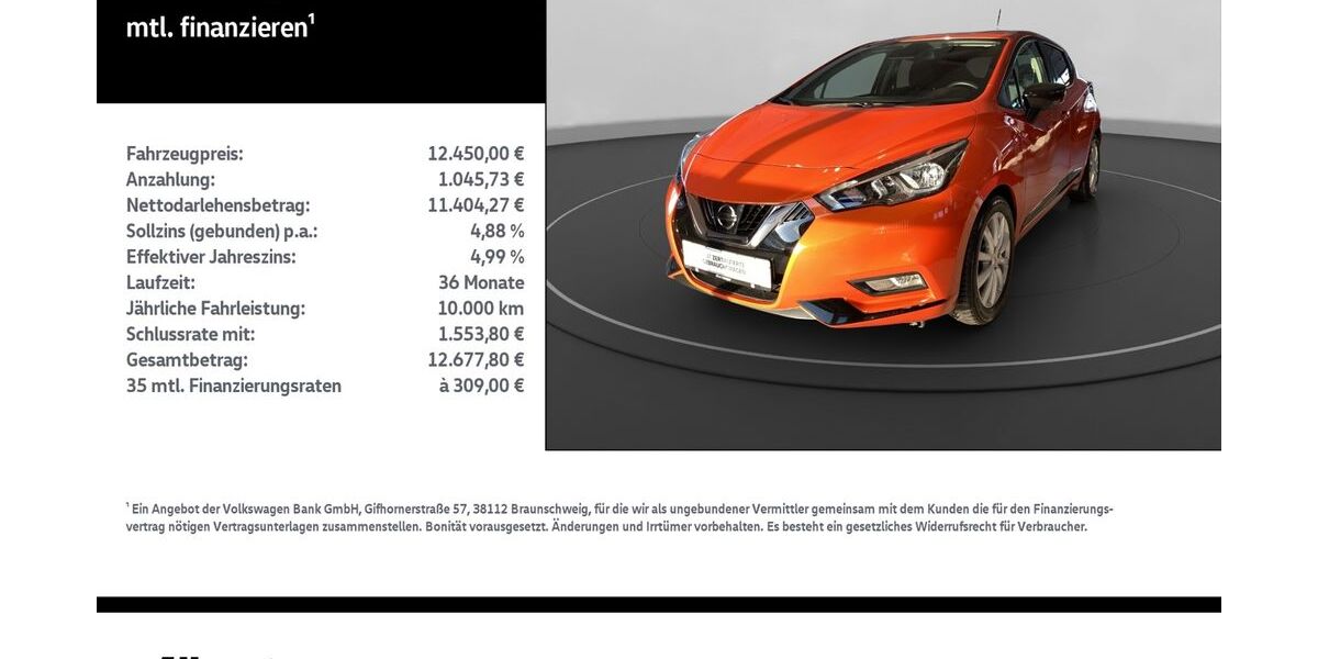 Nissan Micra 27.000 km 11.899 &euro; Nordhausen 99734