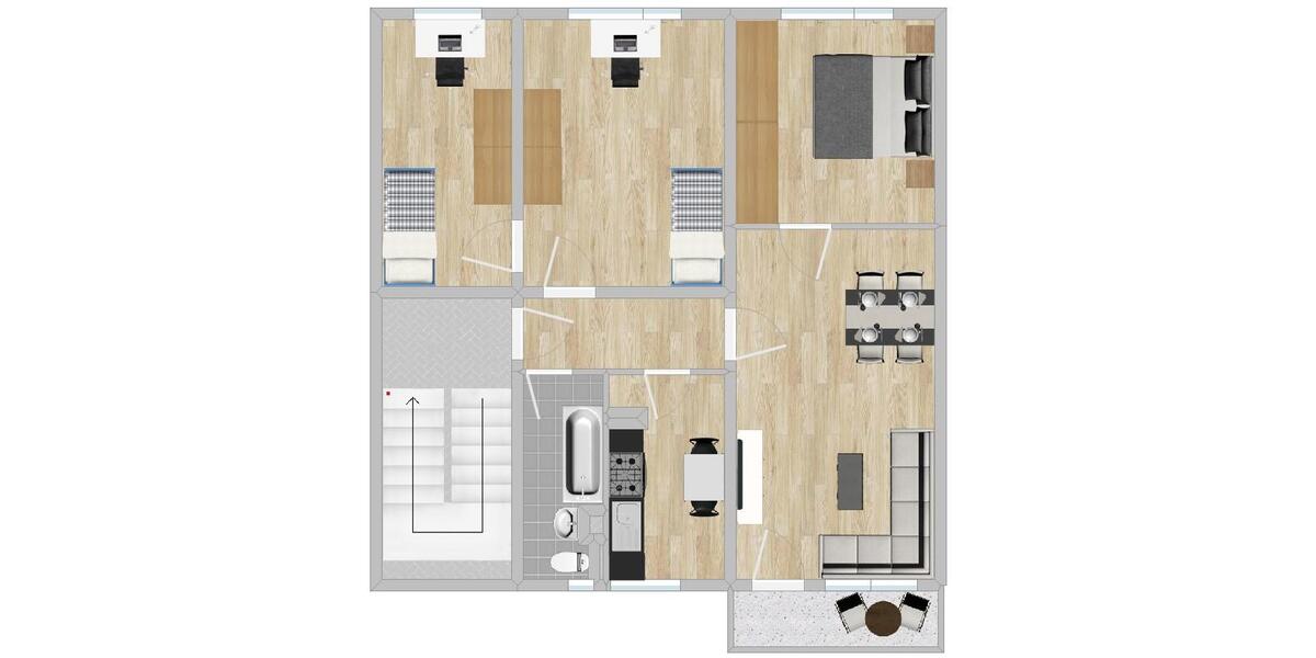 Etagenwohnung Riesa Canitz - 4 Zimmer, 76 m&sup2;, 455&euro; | Angebot:26637288