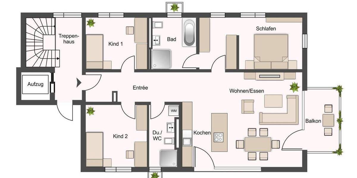 Etagenwohnung Machern - 4 Zimmer, 107 m&sup2;, 1.611&euro; | Angebot:26929609