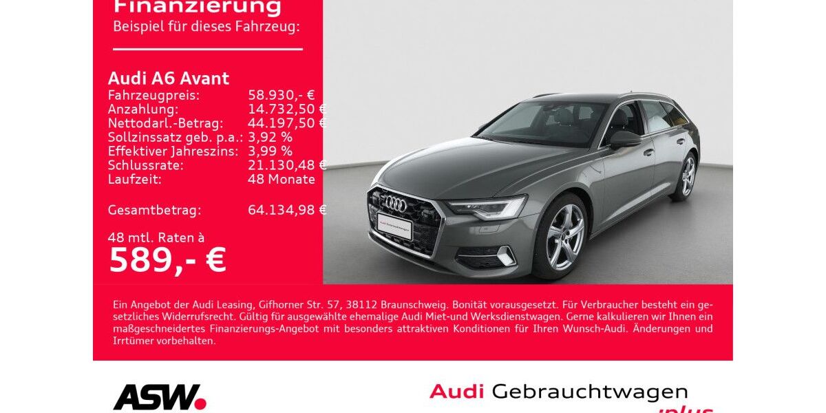 Audi A6 9.500 km 58.930 &euro; Heilbronn 74074