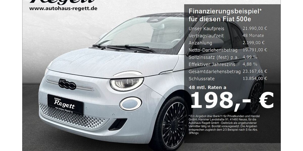 Fiat 500e 48.926 km 21.990 € Delbrück-Westenholz 33129