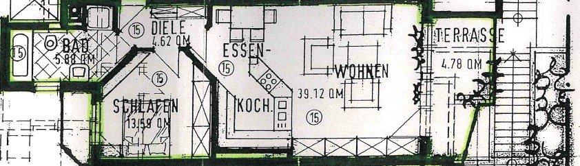 Terrassenwohnung Wertheim - 2 Zimmer, 61 m&sup2;, 160.000&euro; | Angebot:26069549