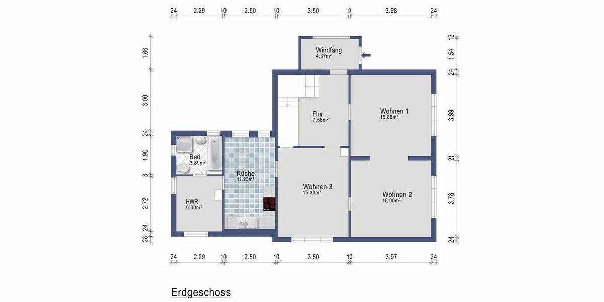Einfamilienhaus Visbek - 6 Zimmer, 126 m&sup2;, 299.000&euro; | Angebot:25927271