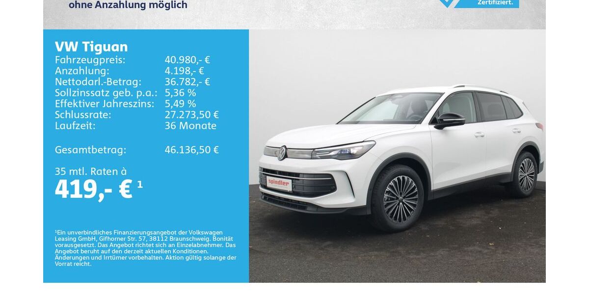 VW Tiguan 23.000 km 39.580 &euro; Würzburg 97076
