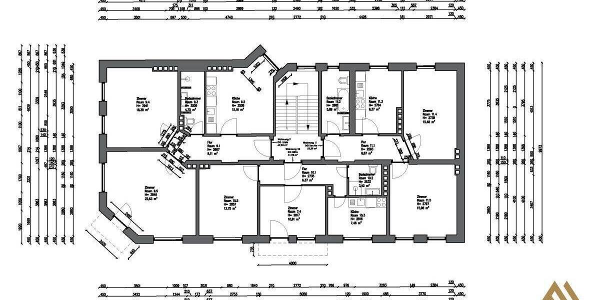 Etagenwohnung Wilhelmshaven Bant - 2 Zimmer, 53 m&sup2;, 350&euro; | Angebot:26840631