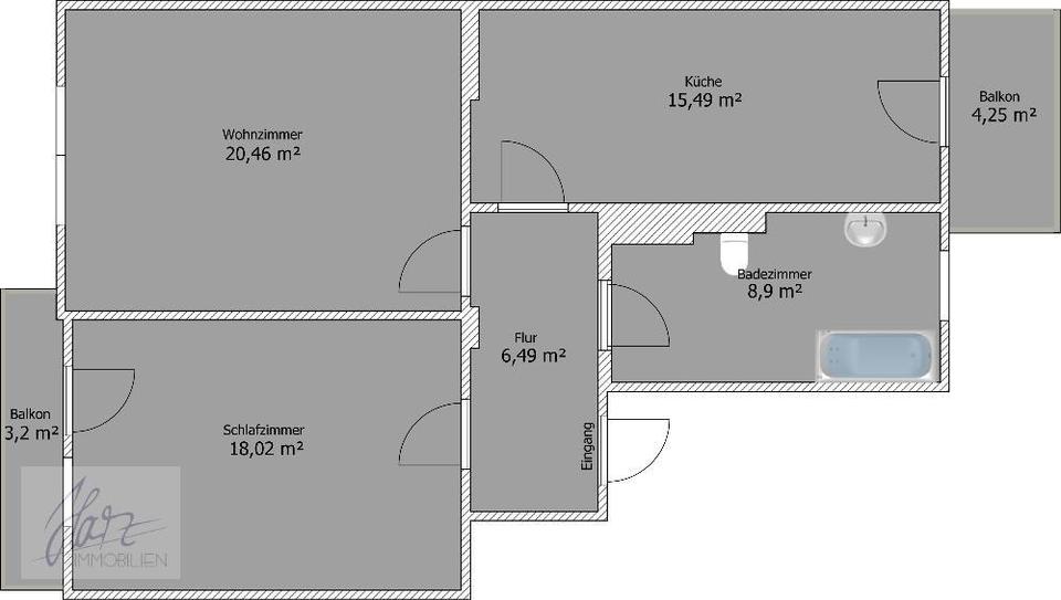 Etagenwohnung Riesa - 2 Zimmer, 73 m&sup2;, 395&euro; | Angebot:26400675