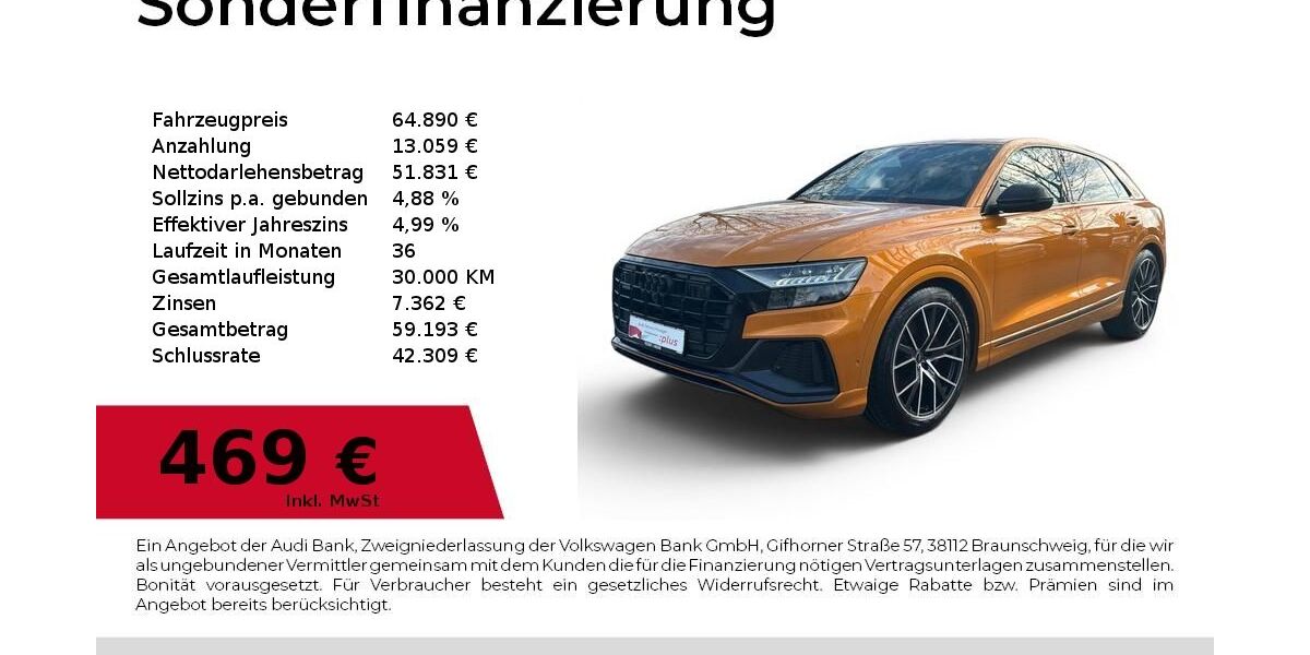 Audi Q8 74.863 km 64.890 &euro; Dessau-Roßlau 06844