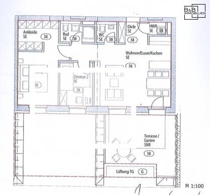 Etagenwohnung Trier Weismark-Feyen - 3 Zimmer, 72 m&sup2;, 309.000&euro; | Angebot:26798744