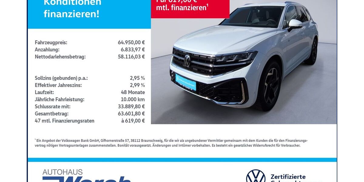 VW Touareg 29.441 km 64.949 &euro; Südharz 06536