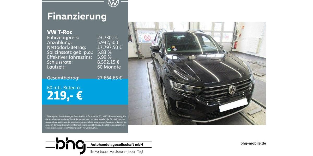 VW T-Roc 80.776 km 23.730 &euro; Bühl 77815