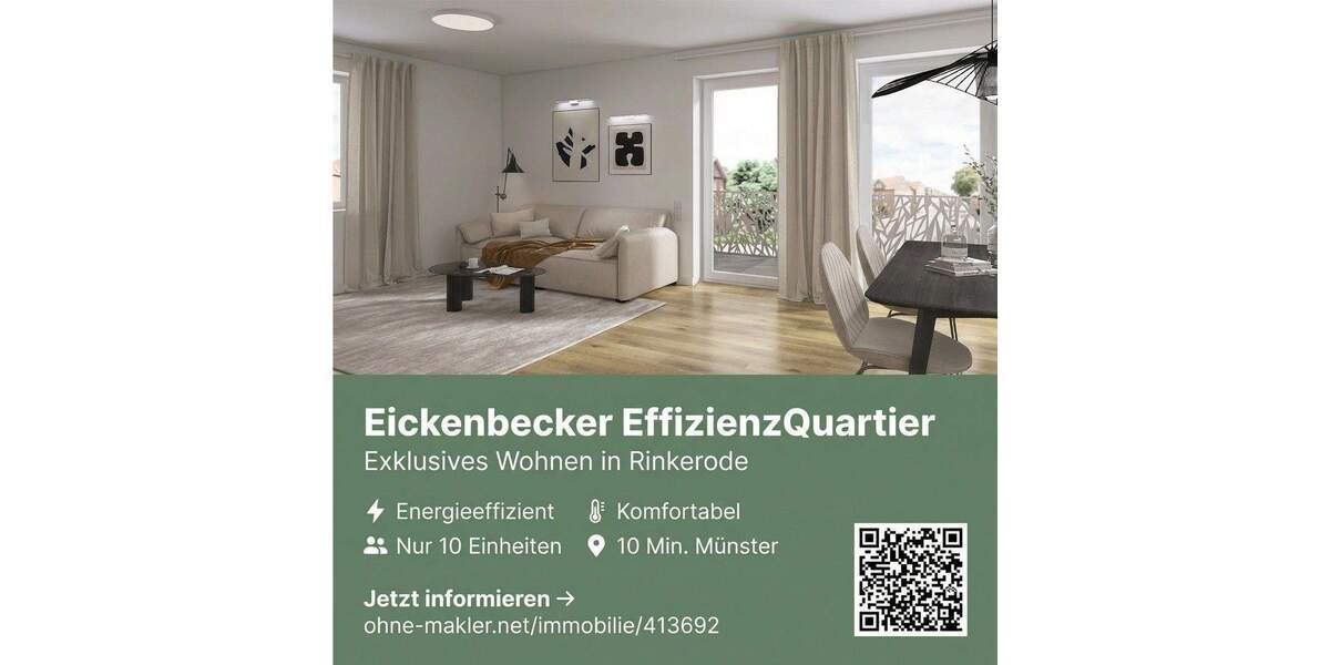 Etagenwohnung Drensteinfurt Rinkerode - 2 Zimmer, 55 m&sup2;, 800&euro; | Angebot:25387270