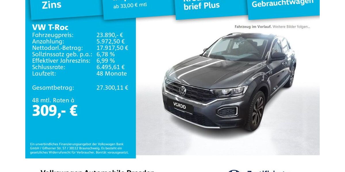VW T-Roc 29.010 km 23.890 &euro; Dresden 01067