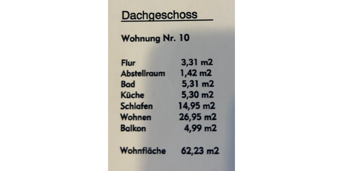 Dachgeschoßwohnung Treuenbrietzen - 2 Zimmer, 62 m&sup2;, 480&euro; | Angebot:25253121