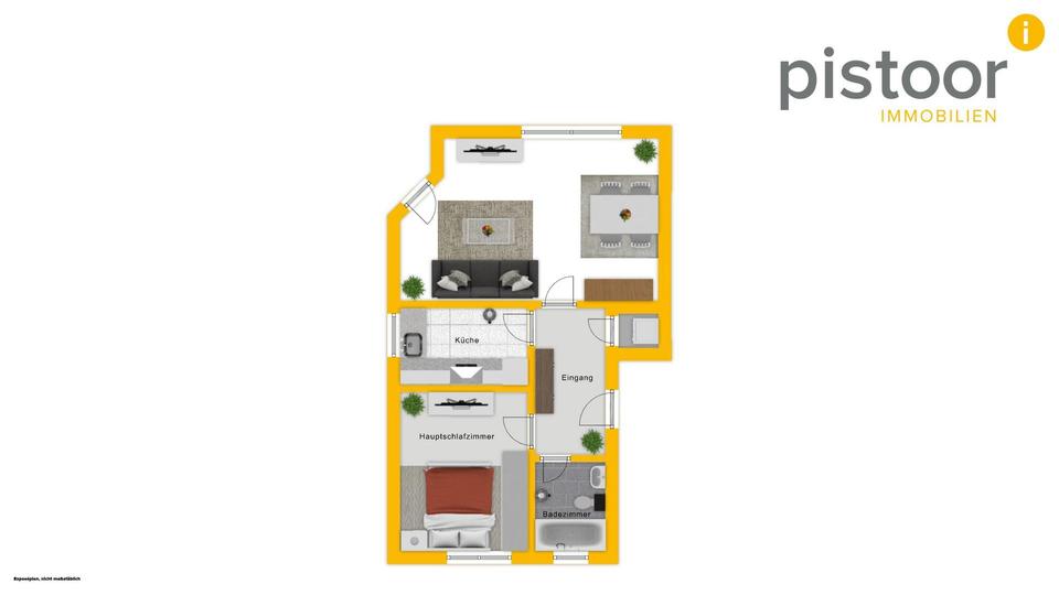 Erdgeschoßwohnung Edewecht - 2 Zimmer, 53 m&sup2;, 550&euro; | Angebot:26305232