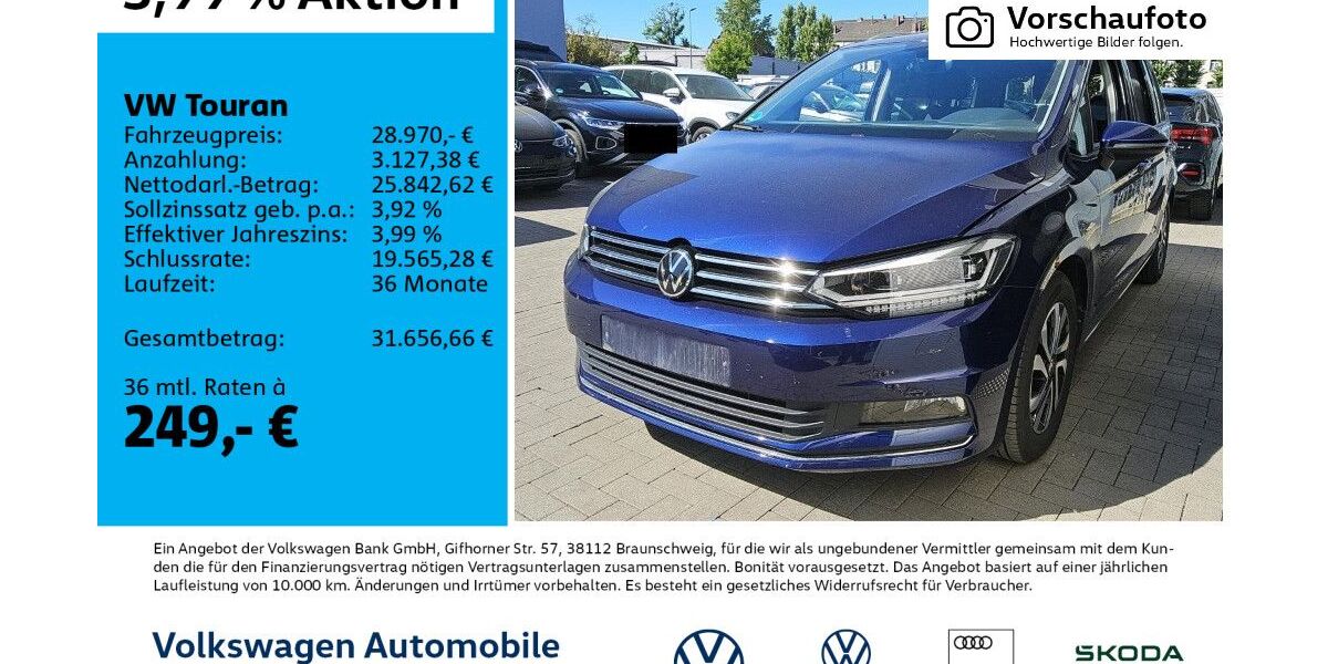 VW Touran 70.878 km 28.970 &euro; Leipzig 04277