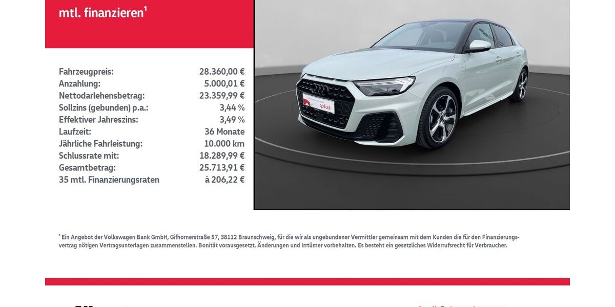 Audi A1 7.021 km 28.360 &euro; Nordhausen 99734