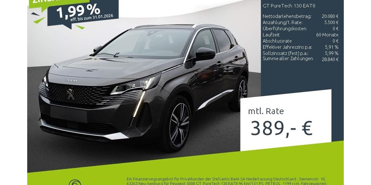 Peugeot 3008 9.872 km 21.879 &euro; Bocholt 46395