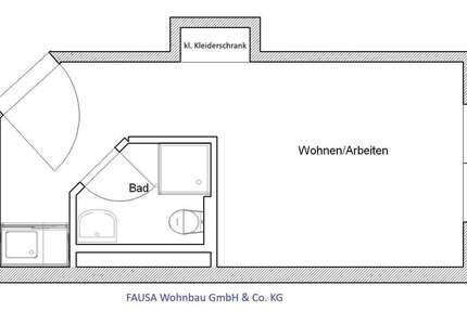 Wohnung zum Mieten in Bonn 355 € 21.32 m² 1 zimmer
