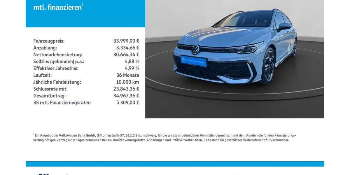 VW Golf 19.234 km 33.999 &euro; Nordhausen 99734