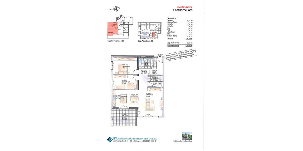 Neubau mit 12 Eigentumswohnungen in Koblenz (WHG 04) 3 zimmer