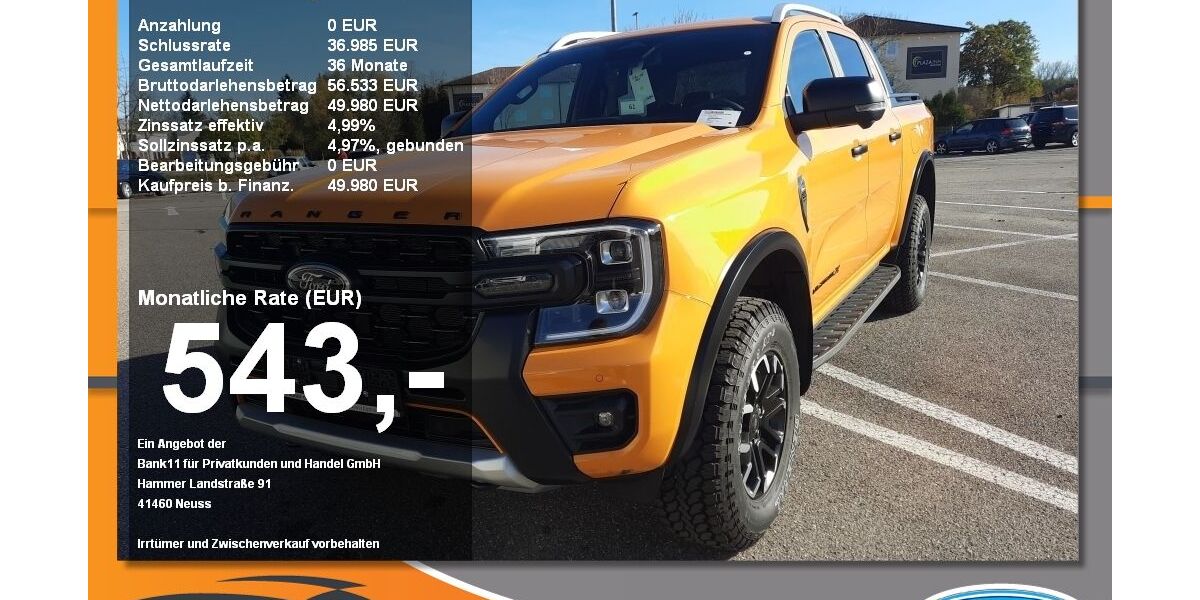 Ford Ranger 19.722 km 49.980 &euro; Neustadt / Donau 93333