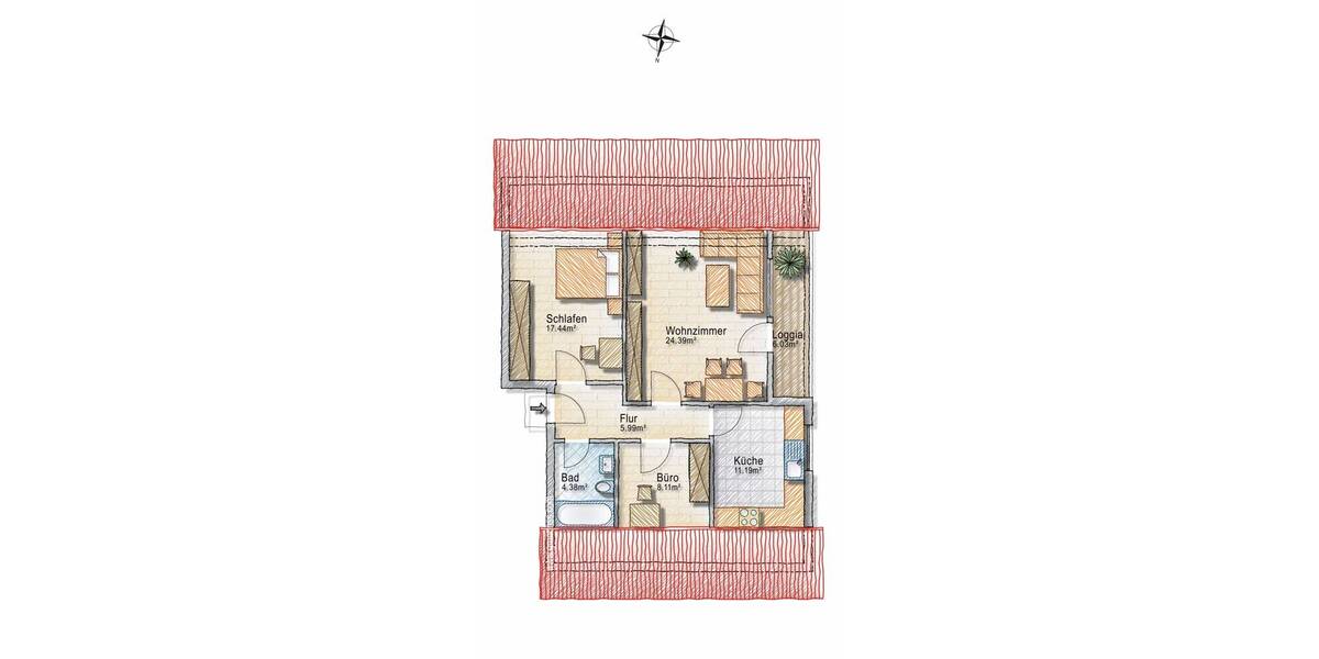 Etagenwohnung Wathlingen - 3 Zimmer, 62 m&sup2;, 120.000&euro; | Angebot:26402105