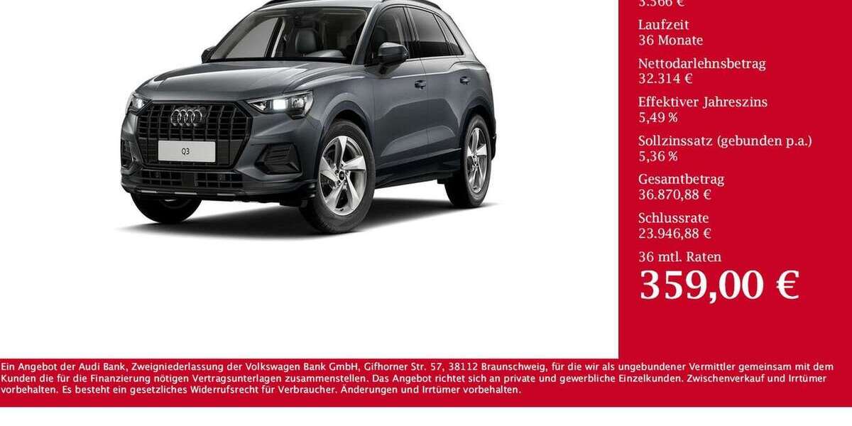 Audi Q3 6.963 km 35.880 &euro; Pronsfeld 54597