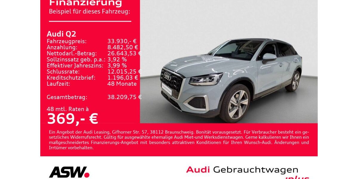 Audi Q2 7.900 km 33.930 &euro; Heilbronn 74074