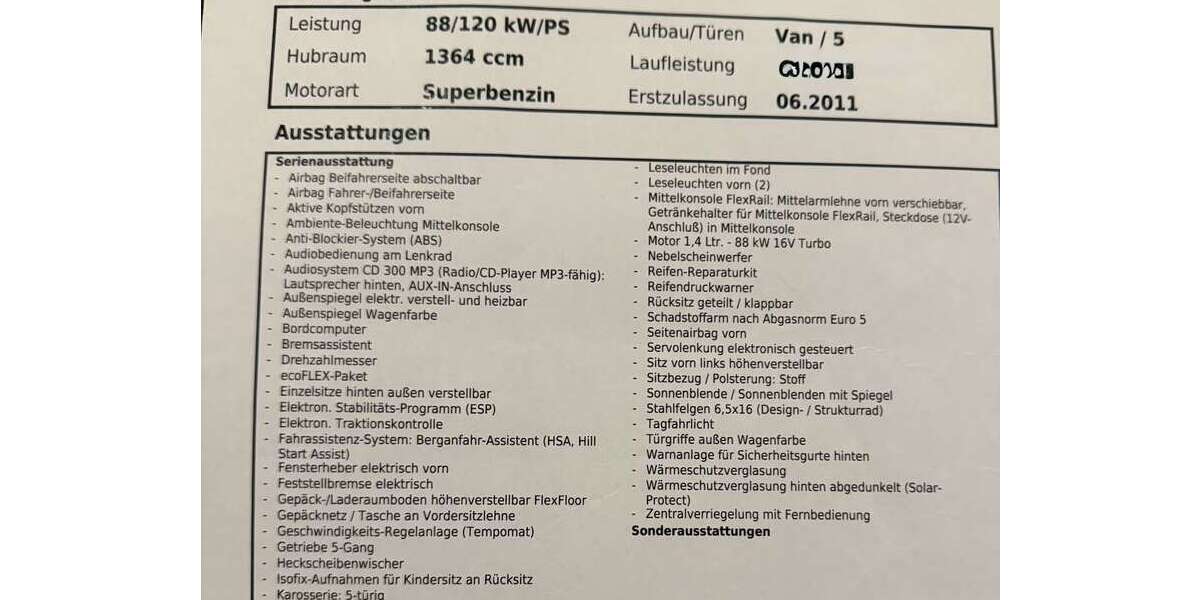 Opel Meriva 139.500 km 5.000 € Neuwied 56564