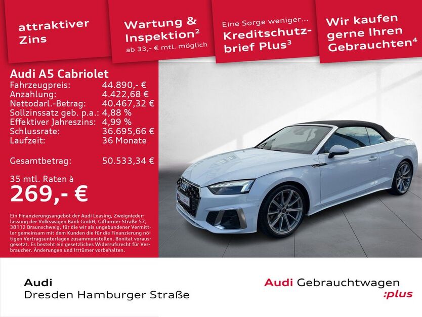 Audi A5 9.360 km 44.890 € Dresden 01067