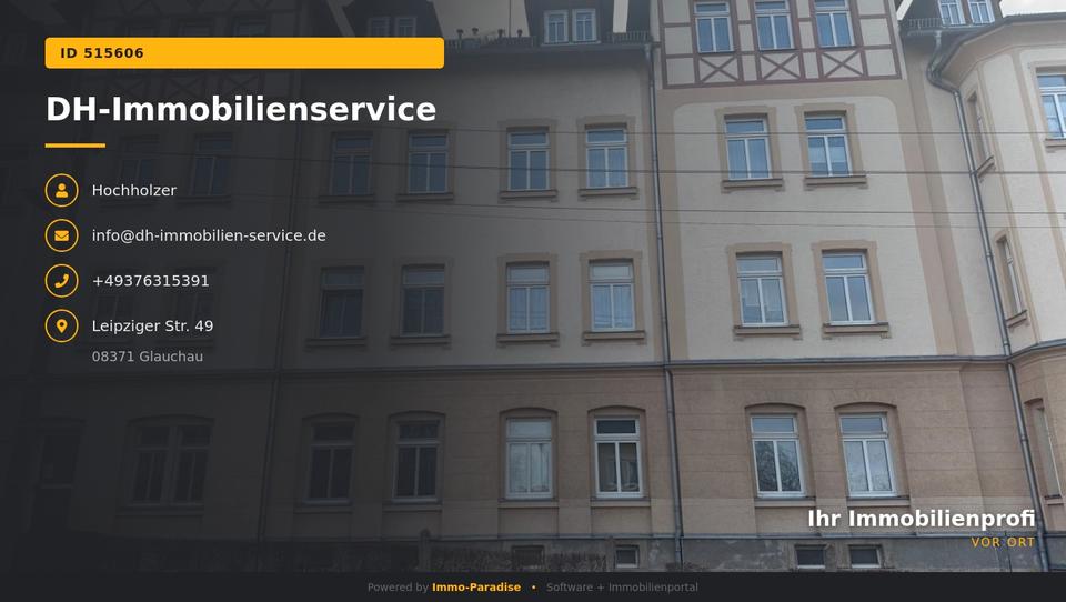 Etagenwohnung Glauchau - 2 Zimmer, 61 m&sup2;, 335&euro; | Angebot:26676961
