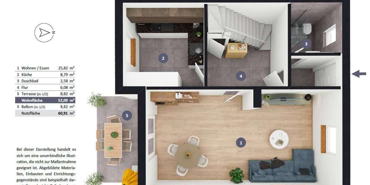 Stil & Harmonie | Modern mit Süd-Westgarten & Einbauküche - 3.5 Geisenfeld | Angebot:24790608