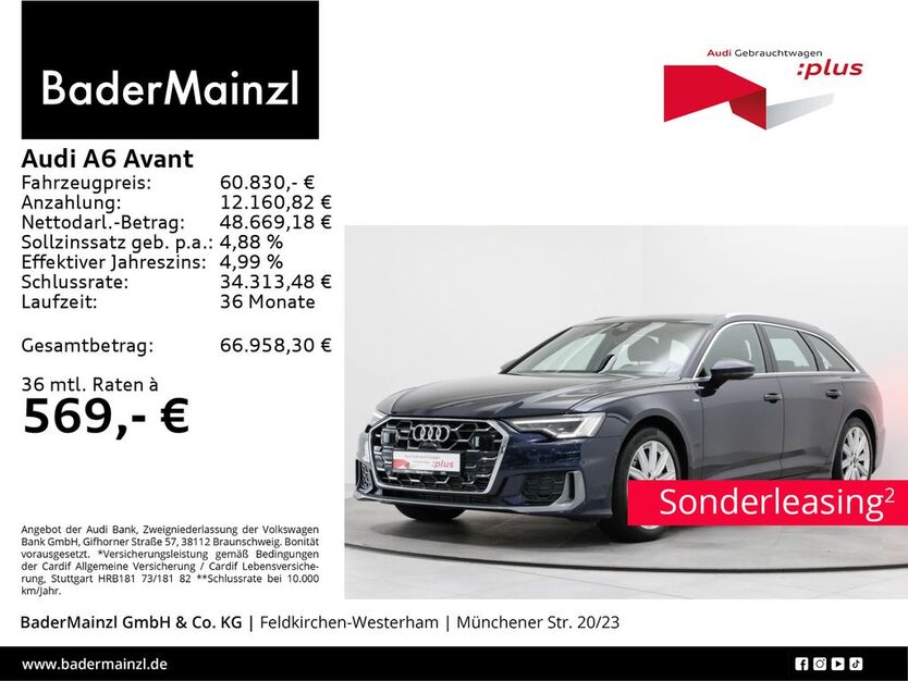 Audi A6 27.900 km 58.590 € Feldkirchen/Westerham 83620