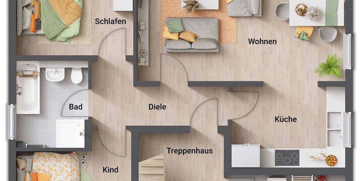 Einfamilienhaus Edermünde Grifte - 4 Zimmer, 166 m&sup2;, 405.713&euro; | Angebot:25738091
