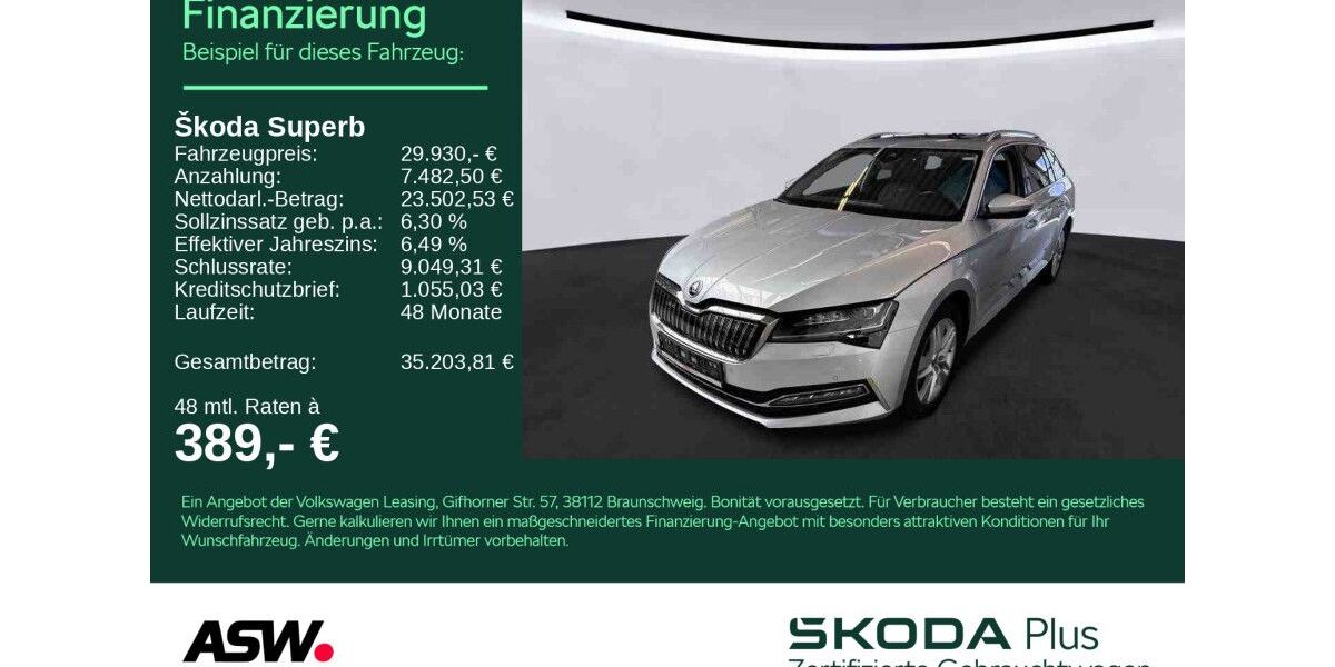 Skoda Superb 49.600 km 29.930 &euro; Heilbronn 74076
