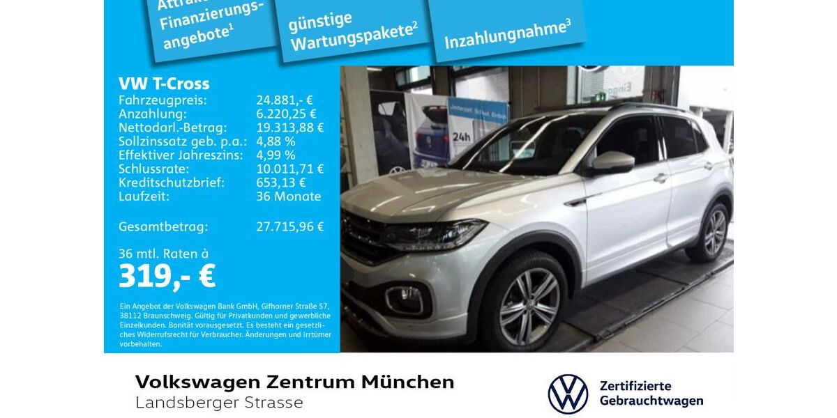 VW T-Cross 4.795 km 24.881 &euro; München 80687