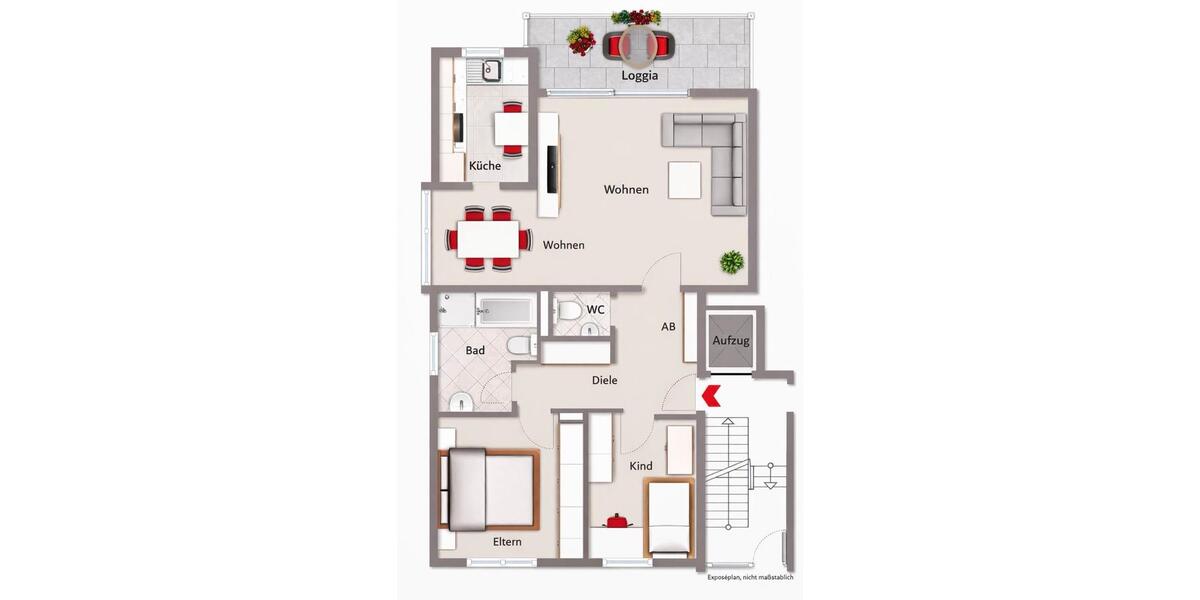 Etagenwohnung Solingen Mitte - 3 Zimmer, 83 m&sup2;, 285.000&euro; | Angebot:26837354