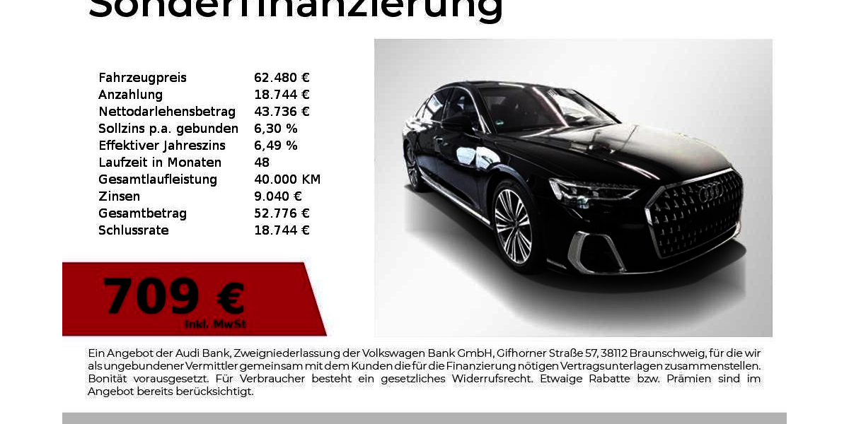 Audi A8 58.200 km 62.480 &euro; Nürnberg 90411