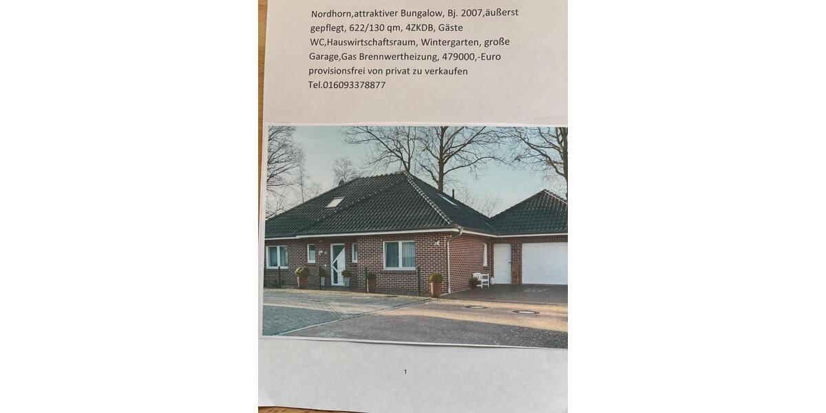 Attraktiver Bungalow in Nordhorn zu verkaufen 4 zimmer