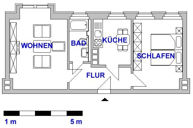 Erdgeschoßwohnung Chemnitz Altendorf - 2 Zimmer, 48 m&sup2;, 245&euro; | Angebot:26701378