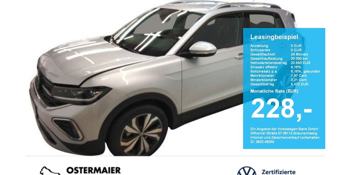 VW T-Cross 3.310 km 22.550 &euro; Mühldorf am Inn 84453