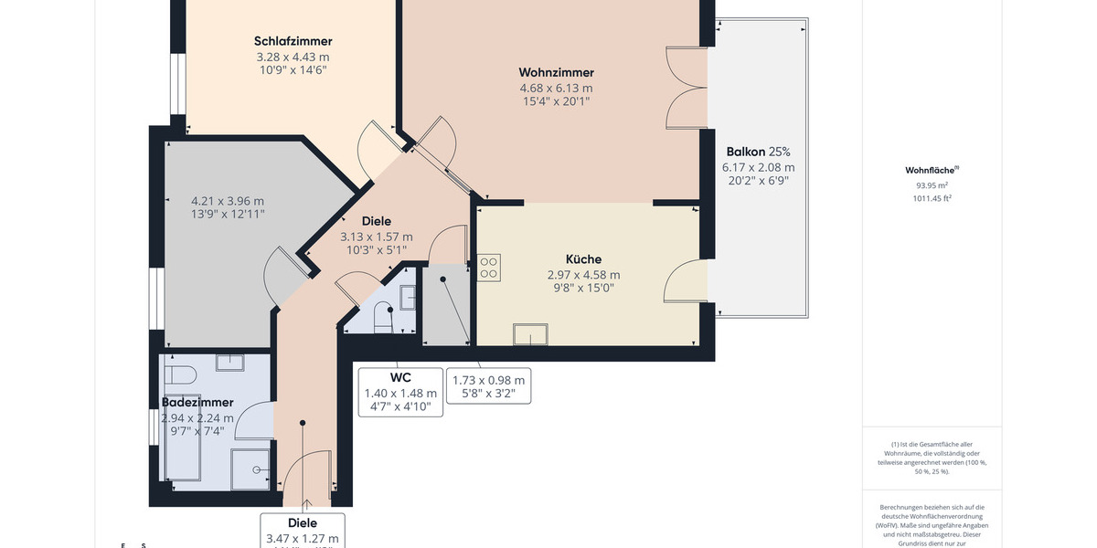 Etagenwohnung Schweich - 3 Zimmer, 99 m&sup2;, 319.000&euro; | Angebot:25815936