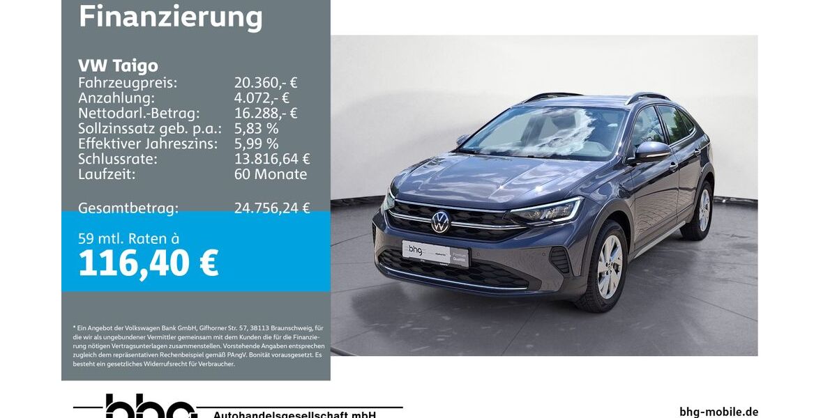 VW Taigo 11.447 km 20.360 &euro; Freudenstadt 72250